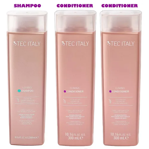 Vista 2 de Tec Italy Lumina Pack para cabello decolorado, rubio, resaltado y gris (paquete de 3)