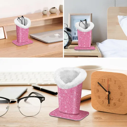 Vista 53 de Fintie Soporte para anteojos forrado de felpa con base magnética, estuche de cuero vegano prémium para lentes