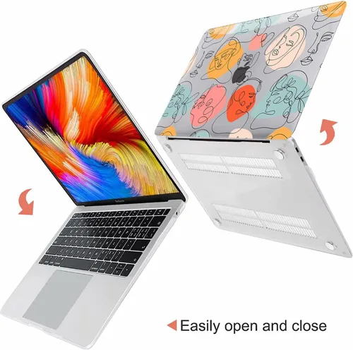 Vista 4 de Fancity Funda compatible con MacBook Pro de 13 pulgadas con Touch Bar versión 2022-2016, chip M2 M1 A2338/A2289/A2251/A2159/A1989/A1706, carcasa