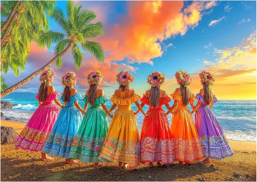 Vista 14 de Rompecabezas para adultos de 1000 piezas, jirafa colorida con corona floral Jirafa de cuello azul