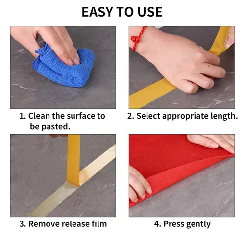 Vista 7 de Birllaid - Cinta de tela multifuncional de doble cara, cinta transparente para ropa, cinta adhesiva de doble cara para alfombras resistente de 1