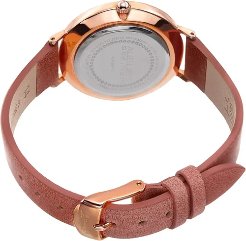 Vista 4 de August Steiner Reloj de pulsera de piel de nobuk con movimiento de cuarzo para mujer, AS8187