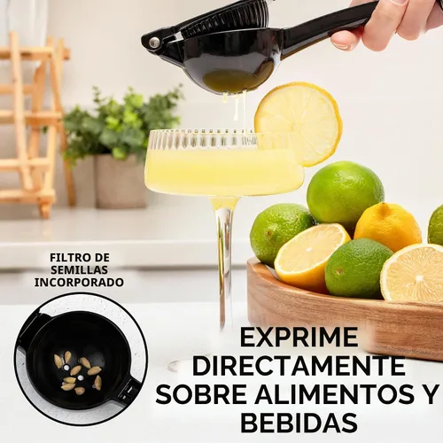 Vista 4 de Zulay - Exprimidor de limón de metal de alta calidad, exprimidor de cítricos, prensa manual para extraer la mayor cantidad de jugo posible