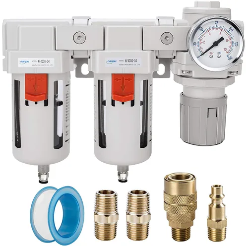 Vista 14 de Sistema de secado de aire NANPU NPT de 1", filtros de aire dobles y regulador de presión