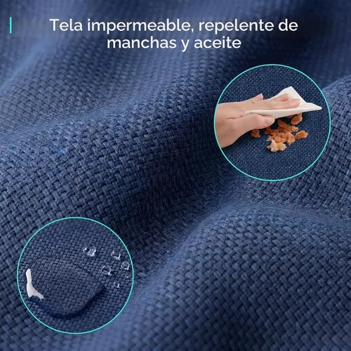 Vista 6 de LINSY HOME Sofá cama futón, sofá futón de felpilla de 70 pulgadas con respaldo ajustable, cómodo sofá cama convertible 3 en 1 para espacios Azul