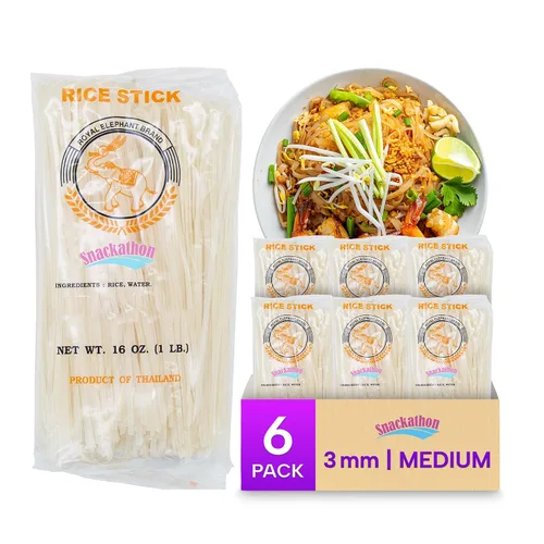 Vista 15 de Fideos de arroz tailandés en palitos (S-1mm, Paquete de 1)