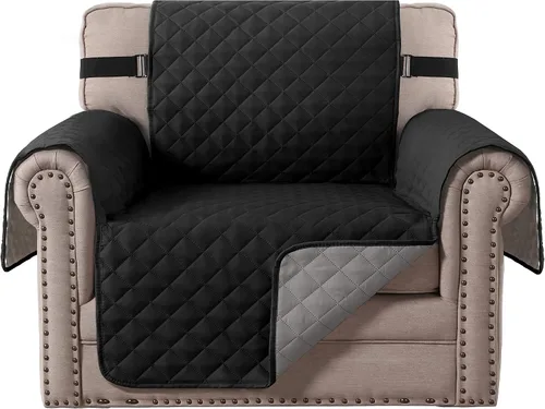 Vista 50 de MIFXIN Funda reversible para sofá, impermeable, antideslizante, lavable, con correa elástica, protector de muebles para mascotas, perros y niños