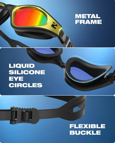 Vista 7 de ZIONOR G1 Nava Super Anti-niebla Gafas de natación unisex espejo/lente de humo brillante