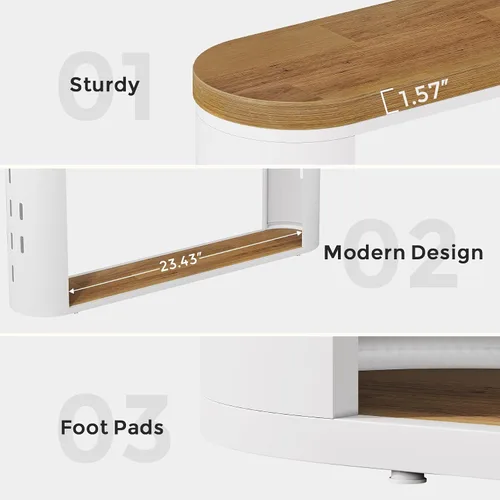 Vista 7 de Mesa consola de 55 pulgadas de largo para entrada, mesa de sofá detrás del sofá, mesa de entrada de madera, mesa de vestíbulo, mesa de pasillo