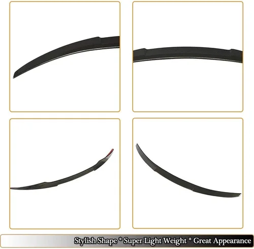 Vista 8 de Alerón trasero de fibra de carbono para BMW Serie 1 E82 Coupé 2007-2013 Factory Outlet 116i 118i120i 125i 128i 130i 135i Auto CF Tapa trasera