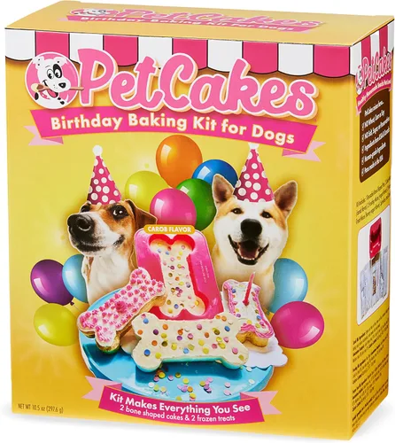 Vista 14 de Kit de Pastel de Cumpleaños para Perros PetCakes - Golosinas Completamente Naturales - De Cachorros a Perros Grandes, Sabor a Algarrobo - 5.5 Oz