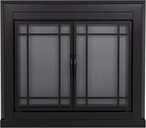Vista 13 de Pantalla de vidrio para agradable fogata Hearth EA-5010 Easton, negro medianoche., EA-5012