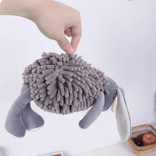 Vista 5 de Toalla de mano de chenilla, toalla de bola de chenilla suave y absorbente, toallas de microfibra para baño (01)