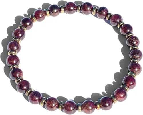 Vista 14 de Pulsera con cuentas de gemas naturales, ojo de tigre, hematita, ágata negra, granito, sándalo, piedra de lava, joyería elástica hecha a mano