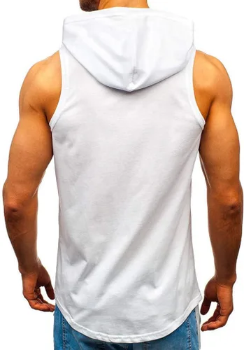 Vista 2 de Camiseta sin mangas para hombre, para entrenamiento, sin mangas, para gimnasio, entrenamiento, fisicoculturismo, corte muscular, camiseta