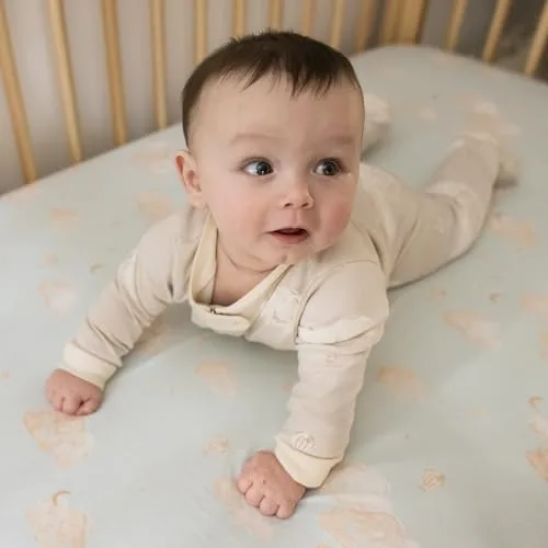 Vista 5 de Burt's Bees Baby - Pijama de una pieza para bebé, mameluco para dormir y jugar, algodón 100% orgánico, cremallera frontal
