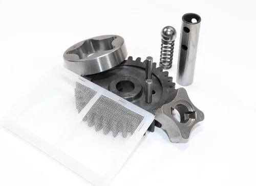 Vista 3 de Kit de bomba de aceite compatible con motor Kawasaki FD620D y FD661D con filtro/rotores/engranajes rectos/resorte/eje/pasadores