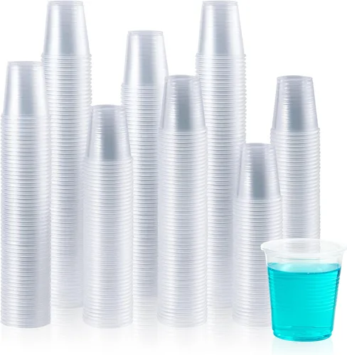 Vista 8 de Vplus 2000 Pack Vasos de Plástico Transparente de 12 onzas, Vasos Desechables de 12 onzas para Agua Fría, Vasos de Fiesta, Vasos de Plástico