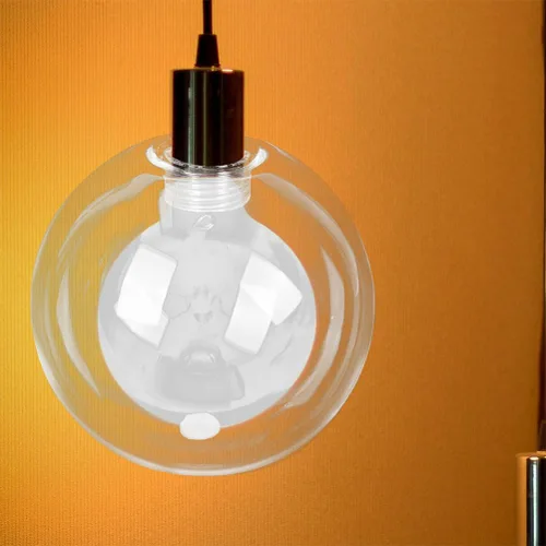 Vista 8 de TEHAUX - Pantalla de globo de vidrio de 4.7 pulgadas, con forma de bola transparente, cubierta de luz de repuesto para lámpara de techo G9