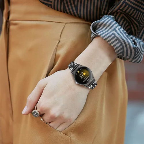 Vista 6 de FitTurn - Correa compatible con Google Pixel Watch 5, 4, 3, 1.61 pulgadas, reloj 2 1, correa de metal con diamantes brillantes para mujer, correa