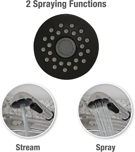 Vista 2 de Danco 10409 - Cabezal de espray extraíble para cocina, níquel cepillado