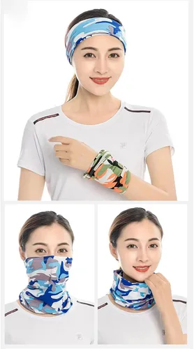 Vista 9 de Newmoon 3 piezas de pasamontañas, bufanda de verano refrescante para el cuello, protector UV, bufanda de esquí para hombres y mujeres