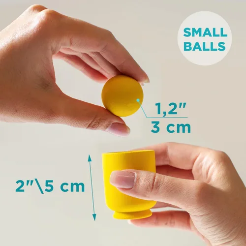 Vista 7 de Ulanik Pelotas en tazas Montessori Juguetes para niños de 1 año + niños preescolares juegos de madera a juego para aprender clasificación