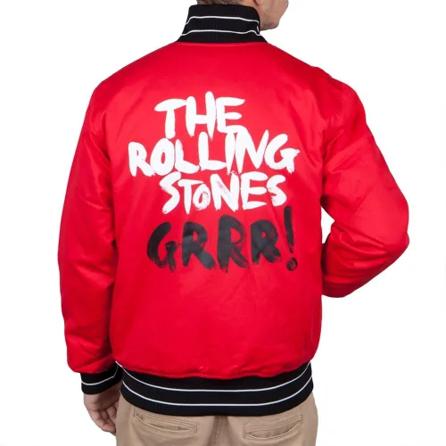 Vista 2 de Rolling Stones La chaqueta de béisbol Grrr