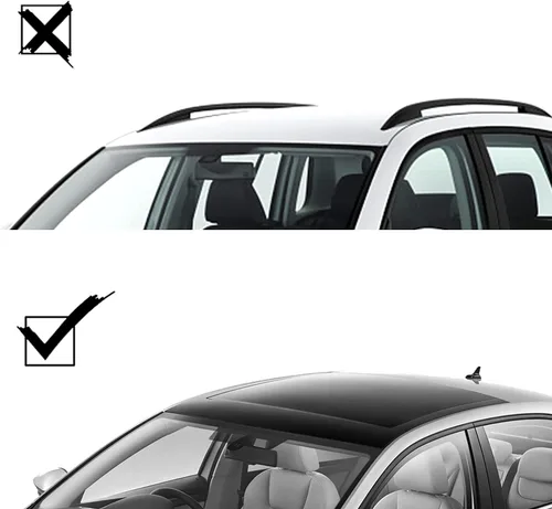 Vista 2 de 50" Barras transversales universales para techo, barras transversales ajustables con bloqueo para equipaje, compatibles con camionetas sin ningún