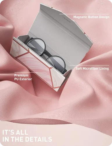 Vista 3 de i-Blason - Funda para gafas de piel sintética con cierre magnético