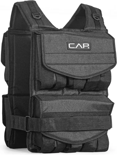 Vista 16 de CAP - Chaleco con peso ajustable de 20 a 150 libras para entrenamiento de fuerza, correr y entrenamientos, chaleco de peso para hombres y mujeres