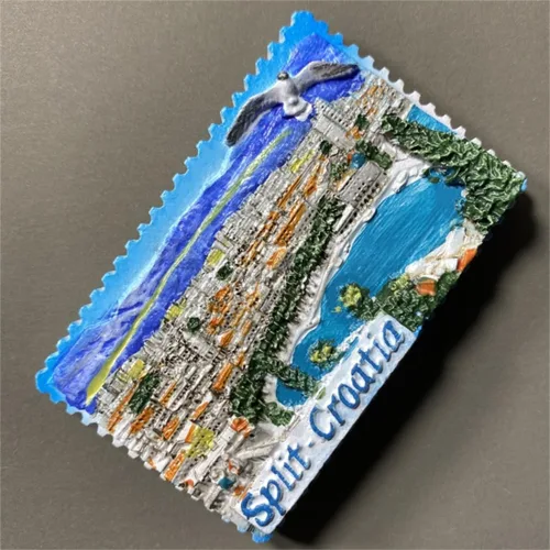 Vista 4 de Split Croacia - Imán para nevera, recuerdo de viaje, decoración de nevera, calcomanía magnética, colección artesanal