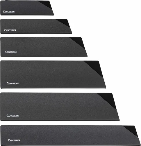 Vista 2 de Cangshan Juego de 6 protectores de bordes de cuchillos, 503633, color negro