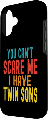 Vista 2 de Vintage You Can't Scare Me I Have Twin Sons Parent Parenting Case for iPhone 16
