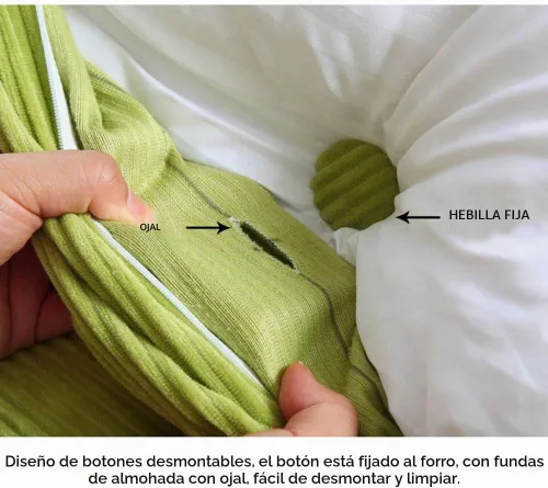 Vista 6 de WOWMAX Almohada para cabecero de terciopelo 100% algodón, tamaño individual, soporte de espalda de cuña, cojín de lectura para cama y diván, cojín