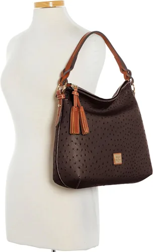 Vista 4 de Dooney & Bourke Bolso de mano, Correa de avestruz Twist Hobo Coral