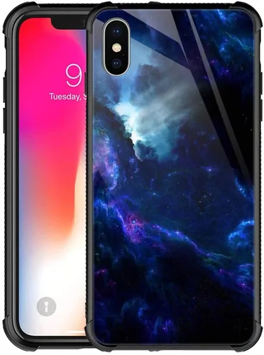 Vista 20 de CARLOCA Funda compatible con iPhone XR, iPhone XR para niños, hombres y jóvenes, diseño de nebulosa espacial, a prueba de golpes, antiarañazos