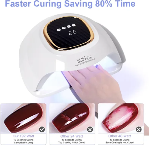 Vista 6 de MIRAGE LAYON Lámpara de Uñas UV - Secado Rápido, Potente y Eficiente, Lámpara LED de Uñas con 4 Ajustes de Tiempo y Sensor Automático Infrarrojo