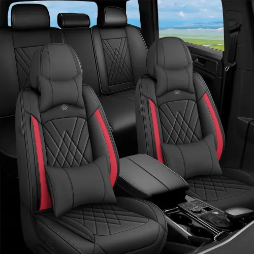 Vista 13 de Fundas de Asientos Compatibles con Toyota Corolla 2015-2026 Funda de Asiento de Automóvil de Cuero, Elegante Impermeable Transpirable Fácil