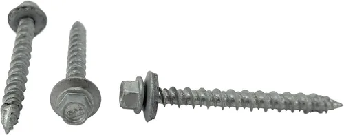 Vista 7 de Chenango Supply - N.9 x 1 pulgada cabeza de arandela hexagonal Tornillo de techo de metal autoinicial/autorroscante de metal a madera, techos