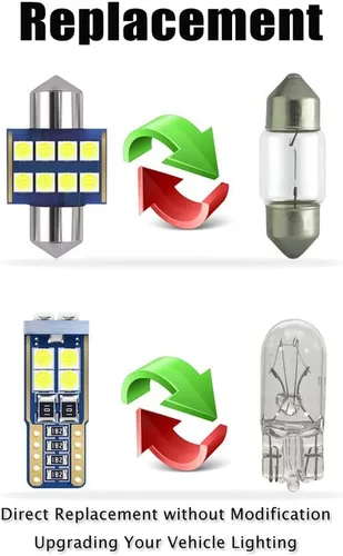 Vista 2 de EBAIFUN Paquete de 8 luces LED blancas para interiores compatibles con Toyota RAV4 2016 2017 2018 2019 2020 2021 mapa, cúpula de cajuela, espejo