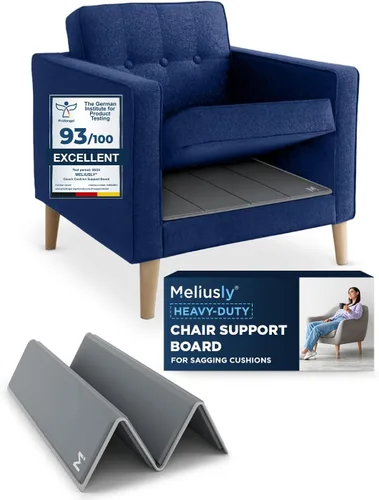Vista 10 de Soporte de cojín de silla para cojines caídos (paquete de 2 unidades de 17 x 22 pulgadas), soporte de asiento de silla para asiento hundido, tablas