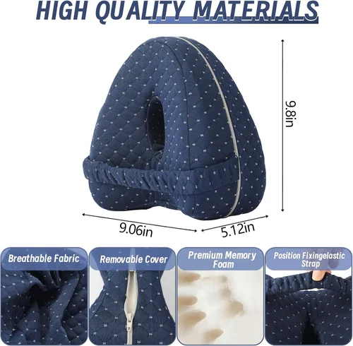 Vista 2 de Almohada de rodilla para dormir de lado, almohada ergonómica de piernas para dormir de lado, almohada de alivio del dolor de ciática para calmar