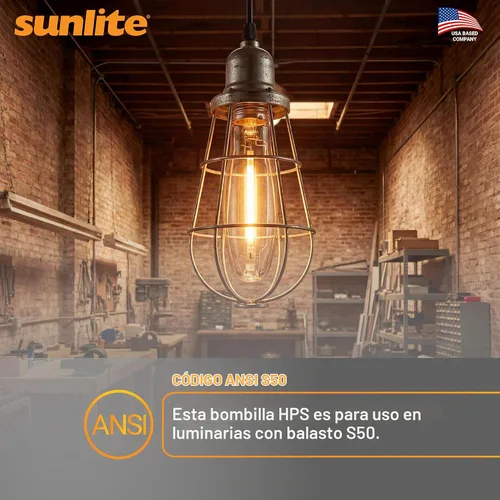 Vista 8 de Sunlite 03634-SU LU250/MOG - Bombilla de sodio de alta presión de 250 W, base Mogul (E39), código ANSI S50, 28000 lúmenes, 24000 horas de vida