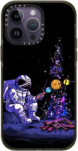Vista 227 de CASETiFY Impact - Funda para iPhone 13 [protección contra caídas de 6.6 pies/compatible con Magsafe] Black Kingsnake, color negro transparente