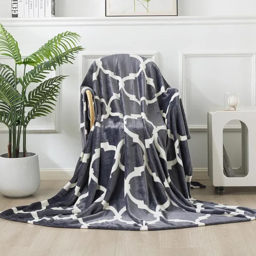 Vista 24 de Manta Snuggle Sac extra mullida, manta de forro polar para viajes, manta para sofá, cama, sofá, manta cálida y suave con patrón a rayas, 50 x 60