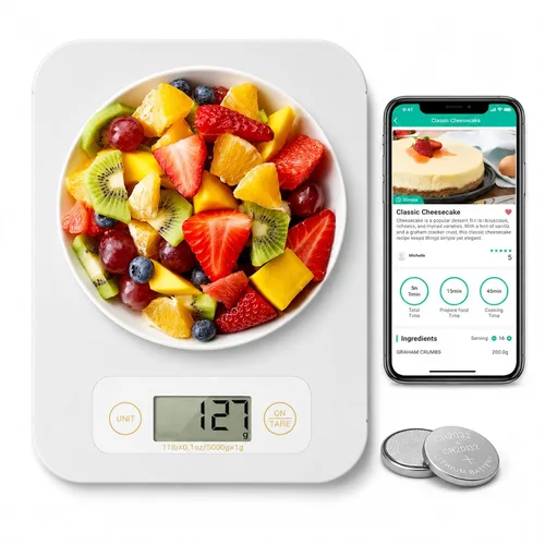 Vista 12 de URAMAZ Báscula de alimentos con calculadora nutricional, báscula digital de alimentos para báscula de cocina gramos y onzas, báscula inteligente