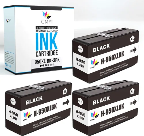 Vista 8 de 950XL - Cartucho de tinta de repuesto negro para HP Officejet Pro 251dw, 276dw MFP, 8100 - N811a, 8600, 8600 Plus, 8600 Premium, 8610, 8615, 8616