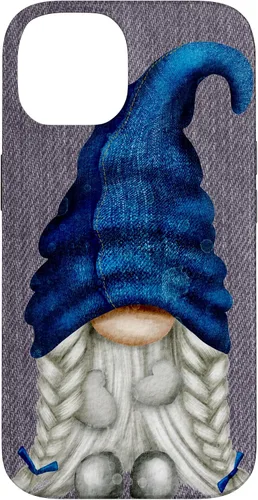 Vista 4 de Funny Gnome Girl with Blue Jeans for Women Cute Denim Case for iPhone 17
