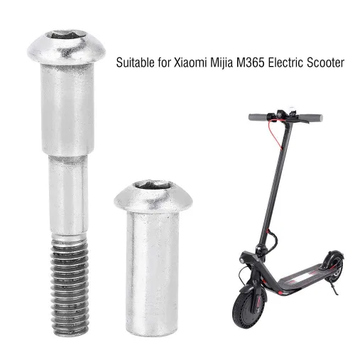Vista 3 de Tbest Perno de scooter de acero al carbono, cabeza plana, rosca derecha, plata, 1 unidad, compatible con M365